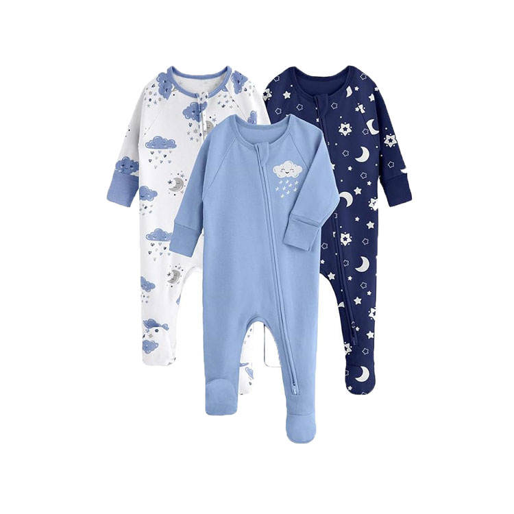 sets of 3 baby pyjamas, sizes 3 to 6 months and 6 to 9 months