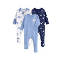 sets of 3 baby pyjamas, sizes 3 to 6 months and 6 to 9 months