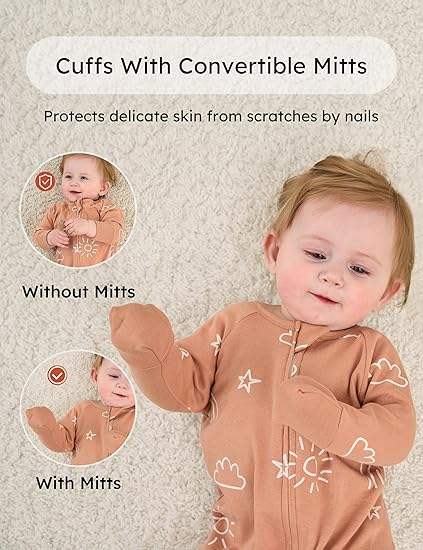 Sets of 3 baby pyjama sets, rompers, sizes 3 to 6 months and 6 to 9 months