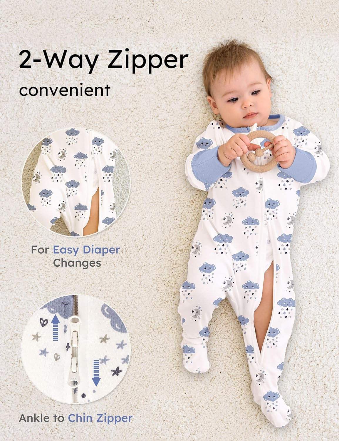 lots de 3 pyjamas bébés 3 a 6 mois et 6 a 9 mois