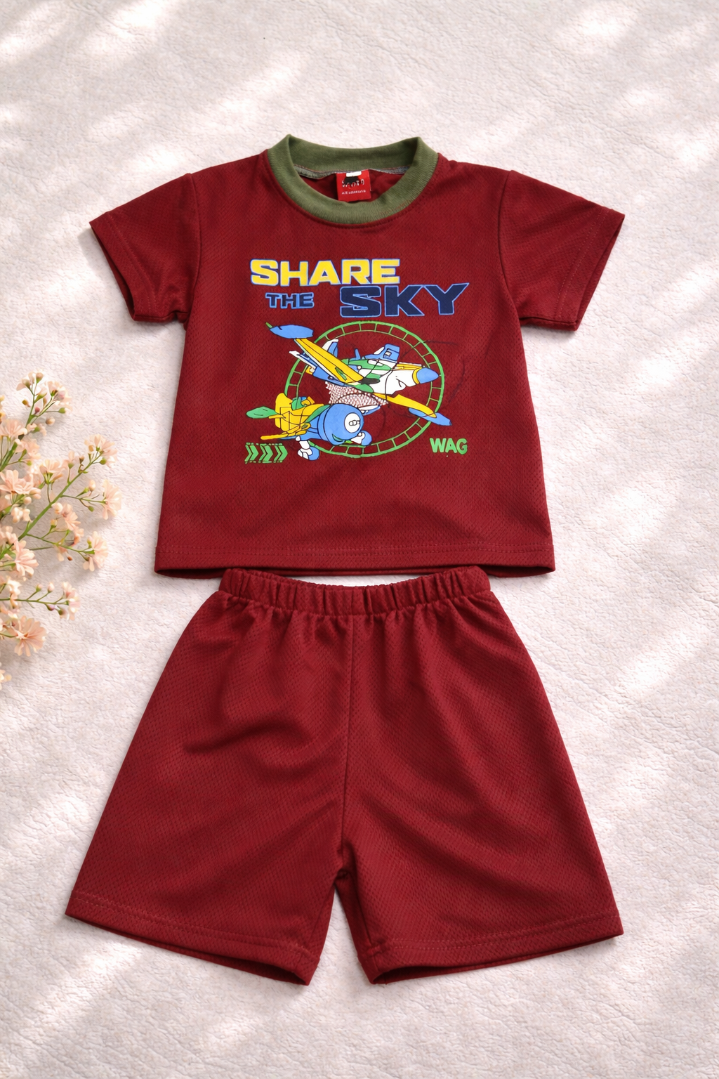Ensemble T-shirt Manches Courtes & Short | Coton Biologique | 3-6 Ans